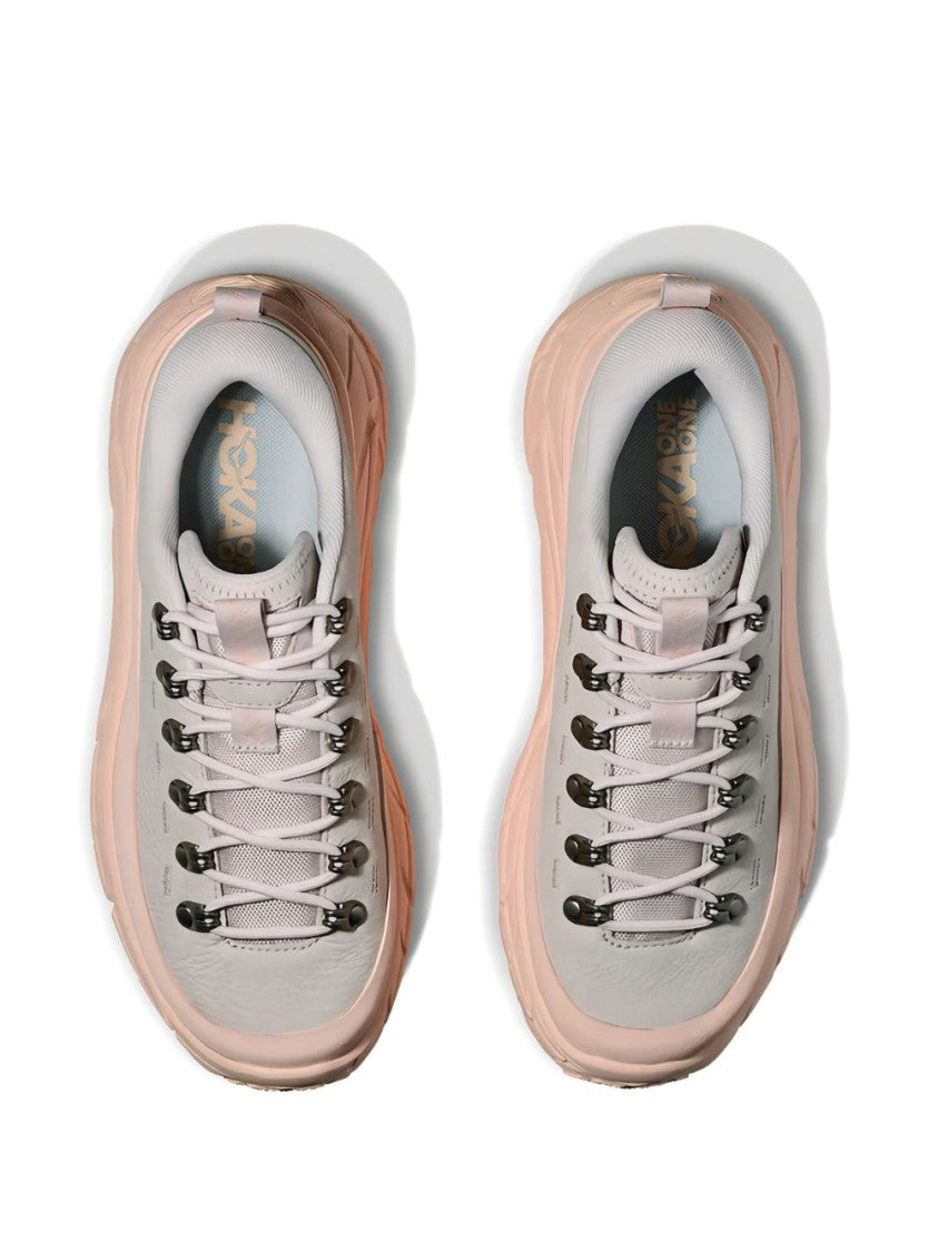 Hoka Chunky Platform Sneakers With Textured Sole And Rugged Aesthetics