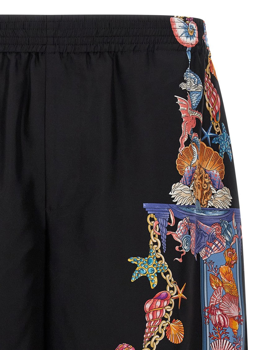 Versace 'Coral Theatre' Print Bermuda Shorts