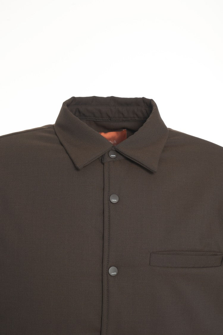 Cruna Padded Overshirt With Classic Collar
