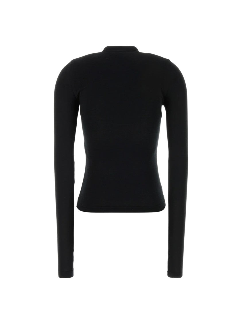 Balenciaga Fitted Long-Sleeve T-Shirt With Laminated Logo