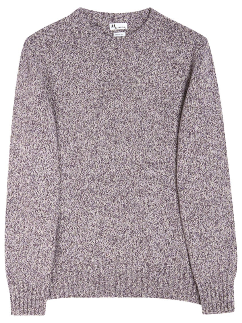 Doppiaa Speckled Knit Crew Neck Wool Sweater