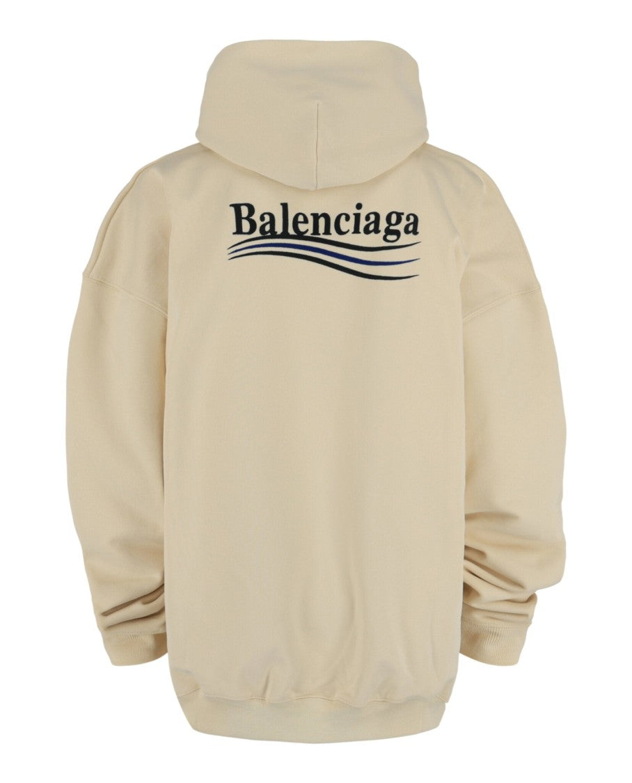 Balenciaga Political Campaign Logo-Embroidered Hoodie
