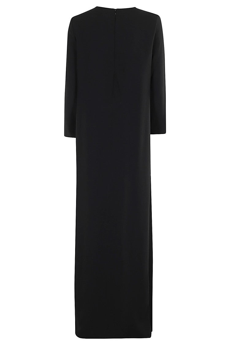 Gianluca Capannolo Floor-Length Black Jean Dress With Cut-Out Insert And Side Slits