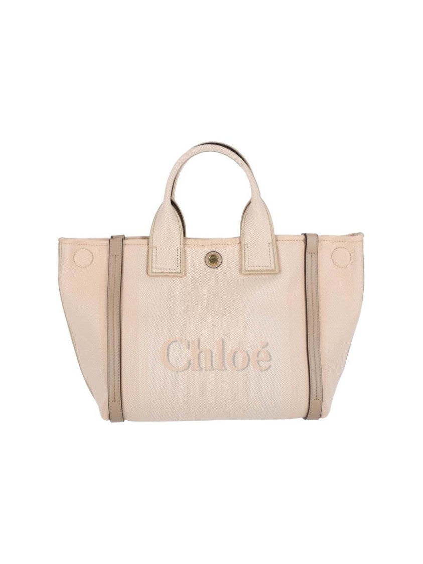 Chloé "Carry" Small Tote Bag Beige
