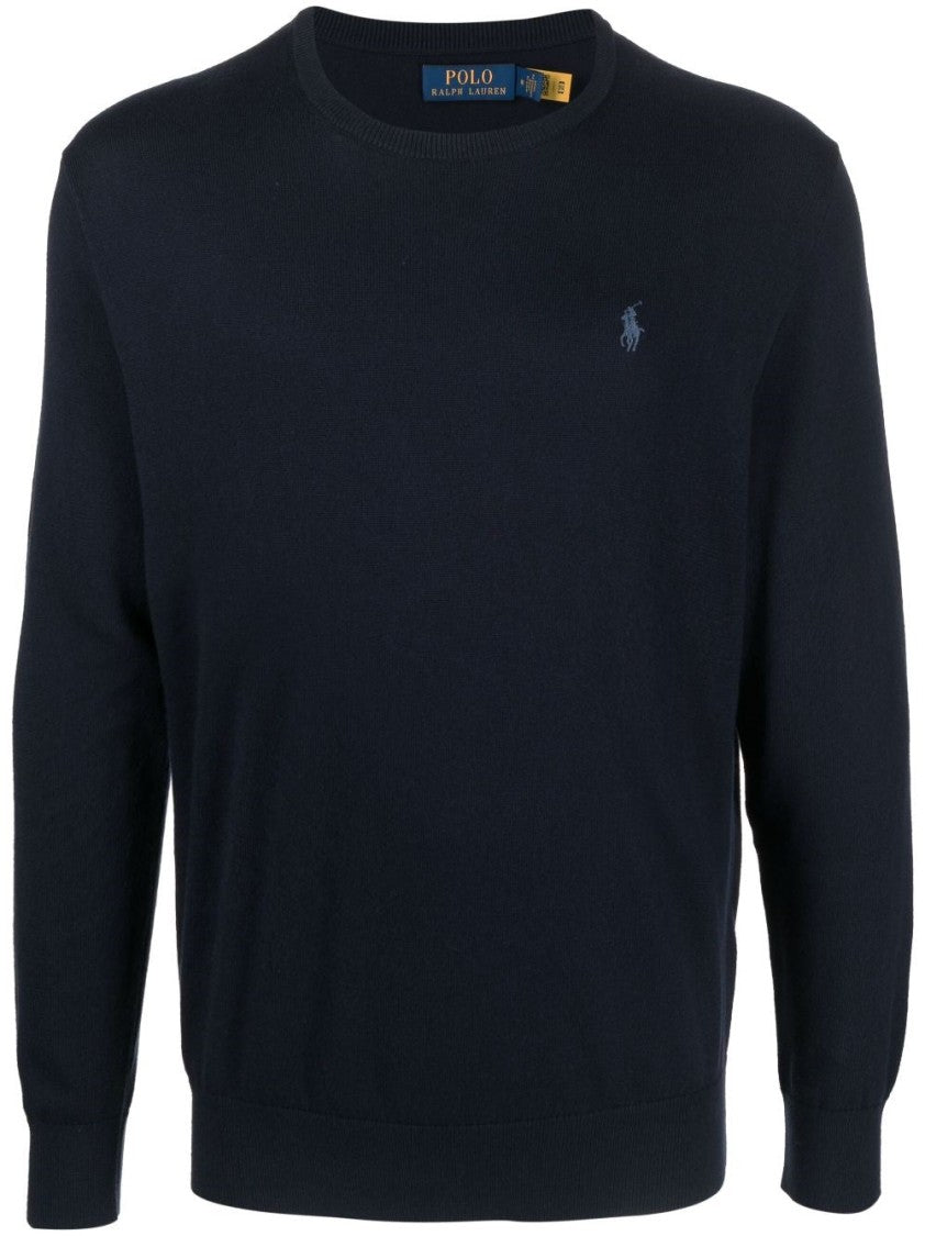 Polo Ralph Lauren Soft Blue Classic Crew Neck Long Sleeve Pullover