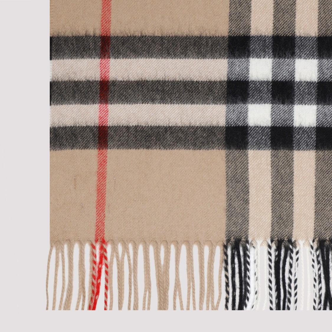 Burberry Archive Beige Cashmere Check Scarf