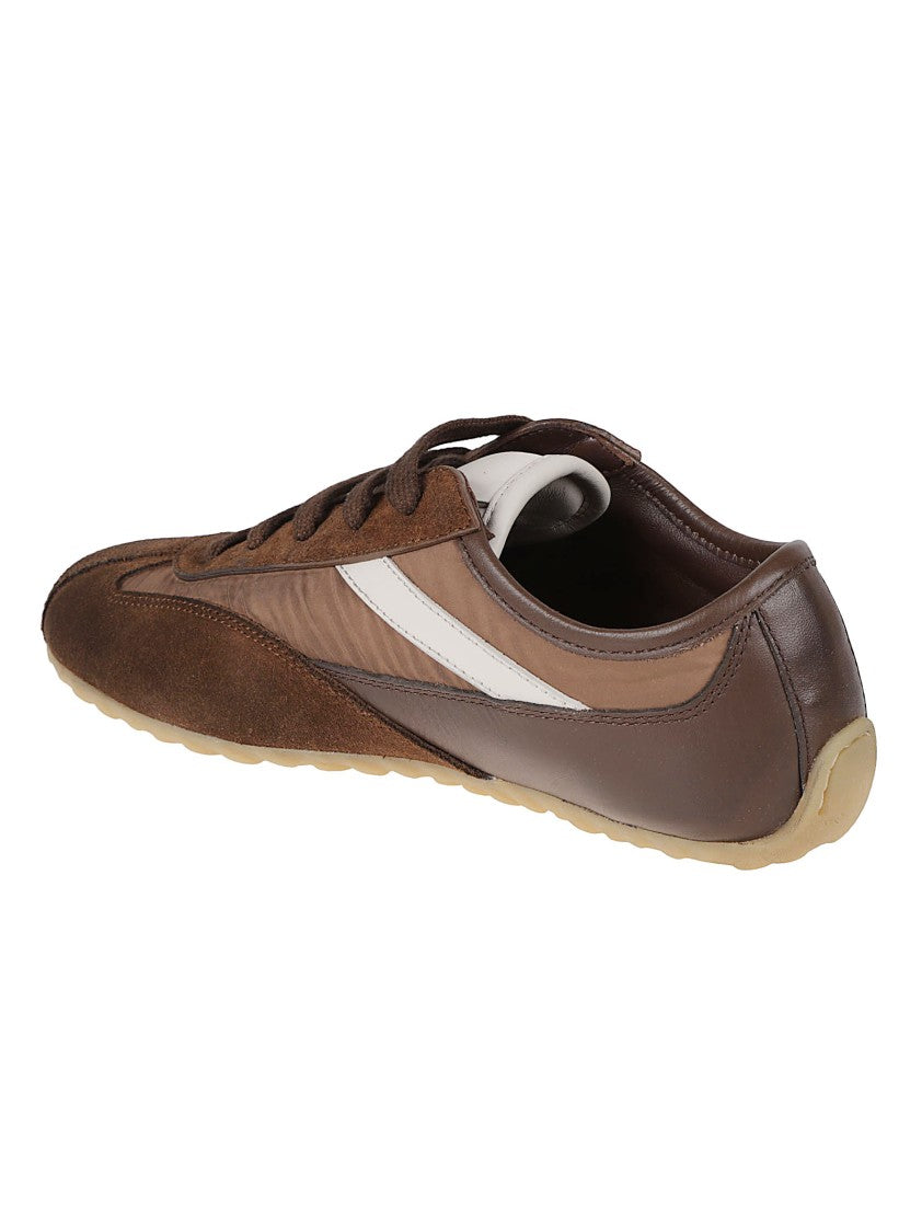Alexander Mcqueen Brown Nylon Suede Panel Sneakers