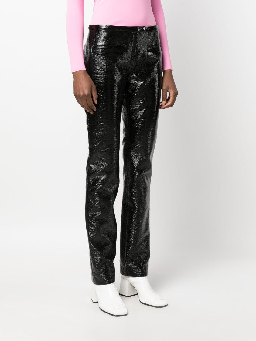 Courrèges Crinkled Patent Vinyl Trousers