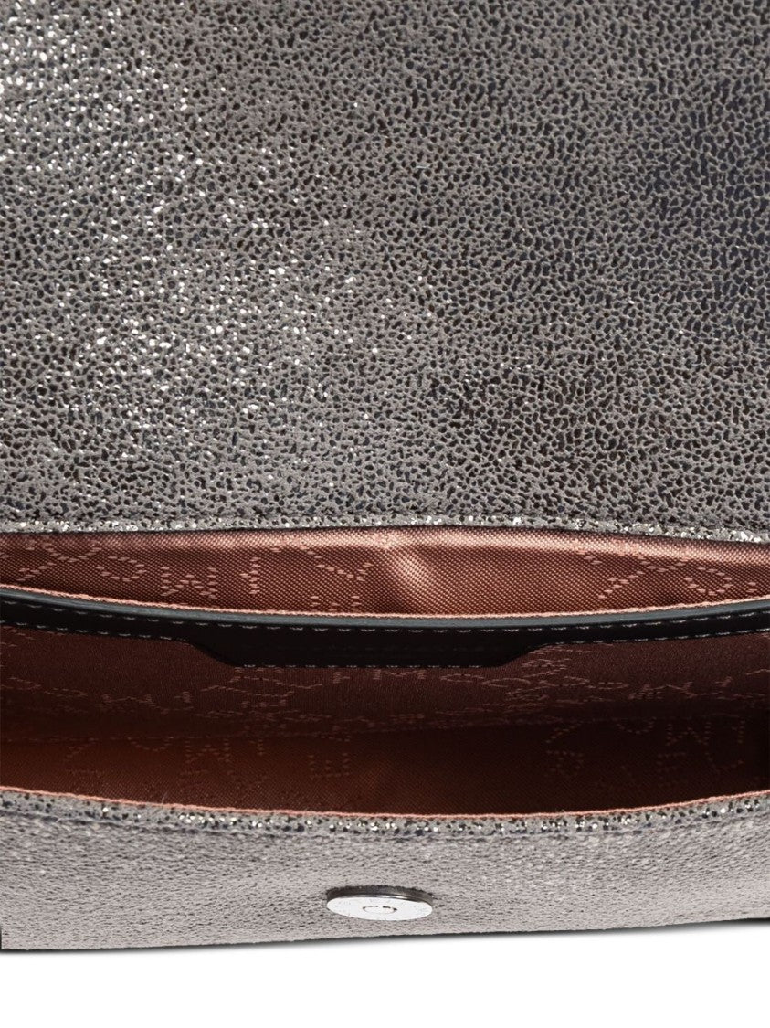 Stella Mccartney Metallic Silver Textured Wallet