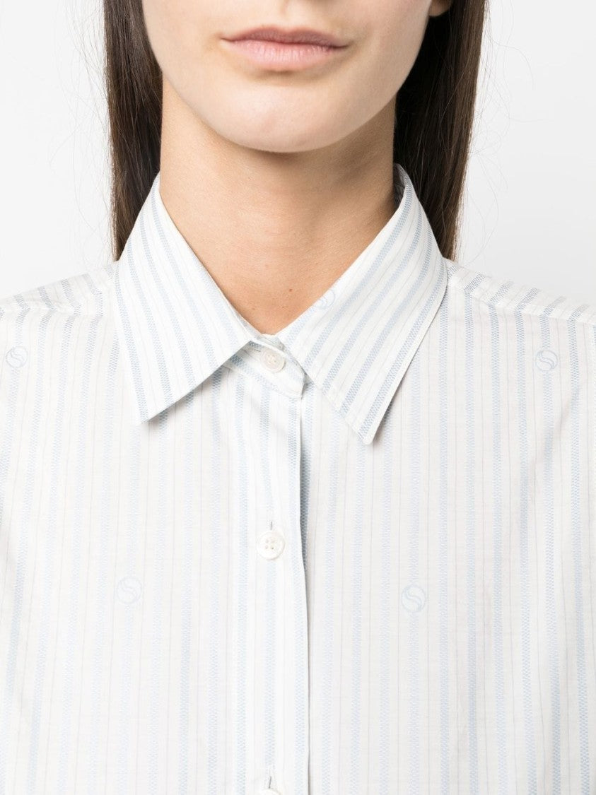 Stella Mccartney White Shirt Relaxed Fit Cotton Shirt