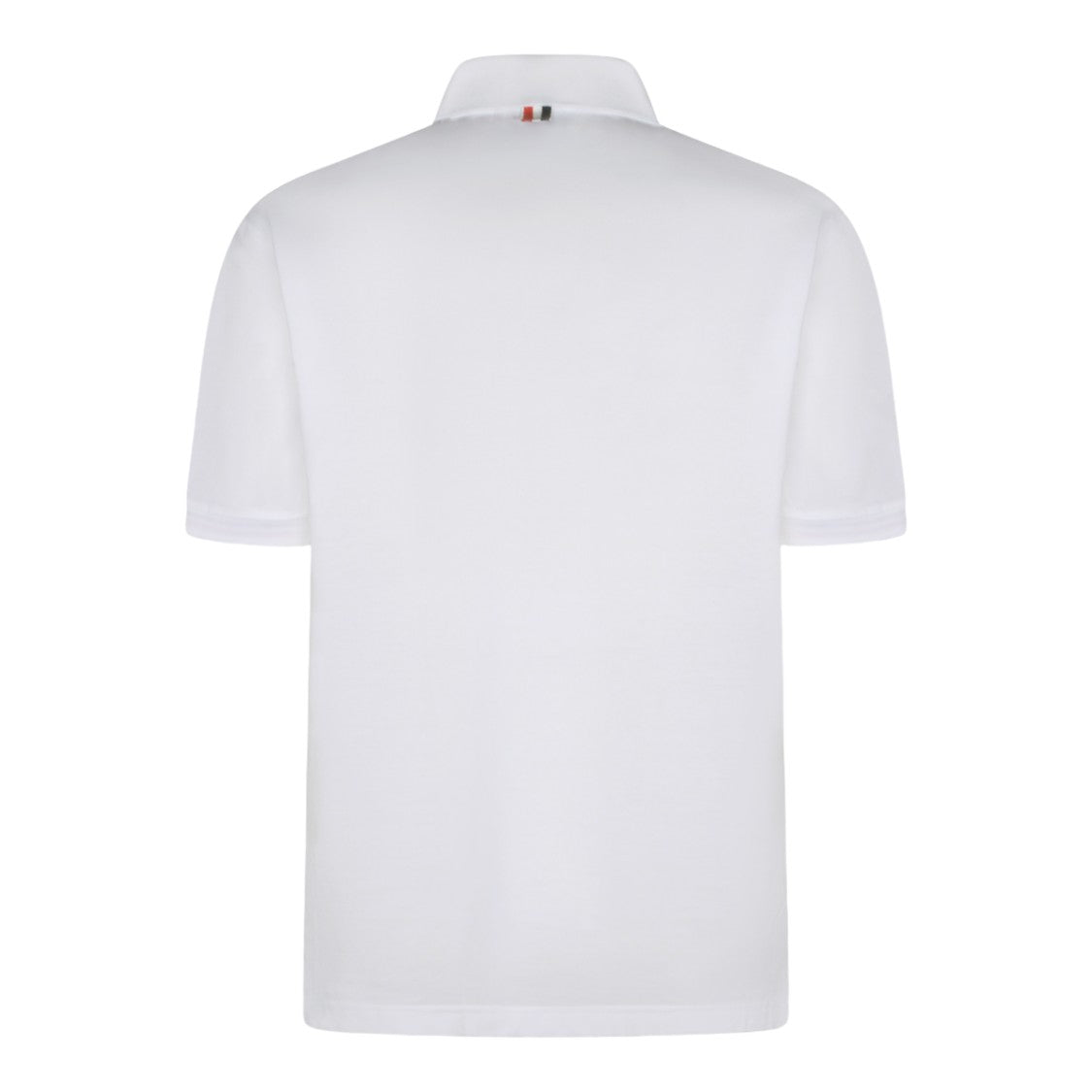 Thom Browne Classic White Polo Shirt With Striped Accents
