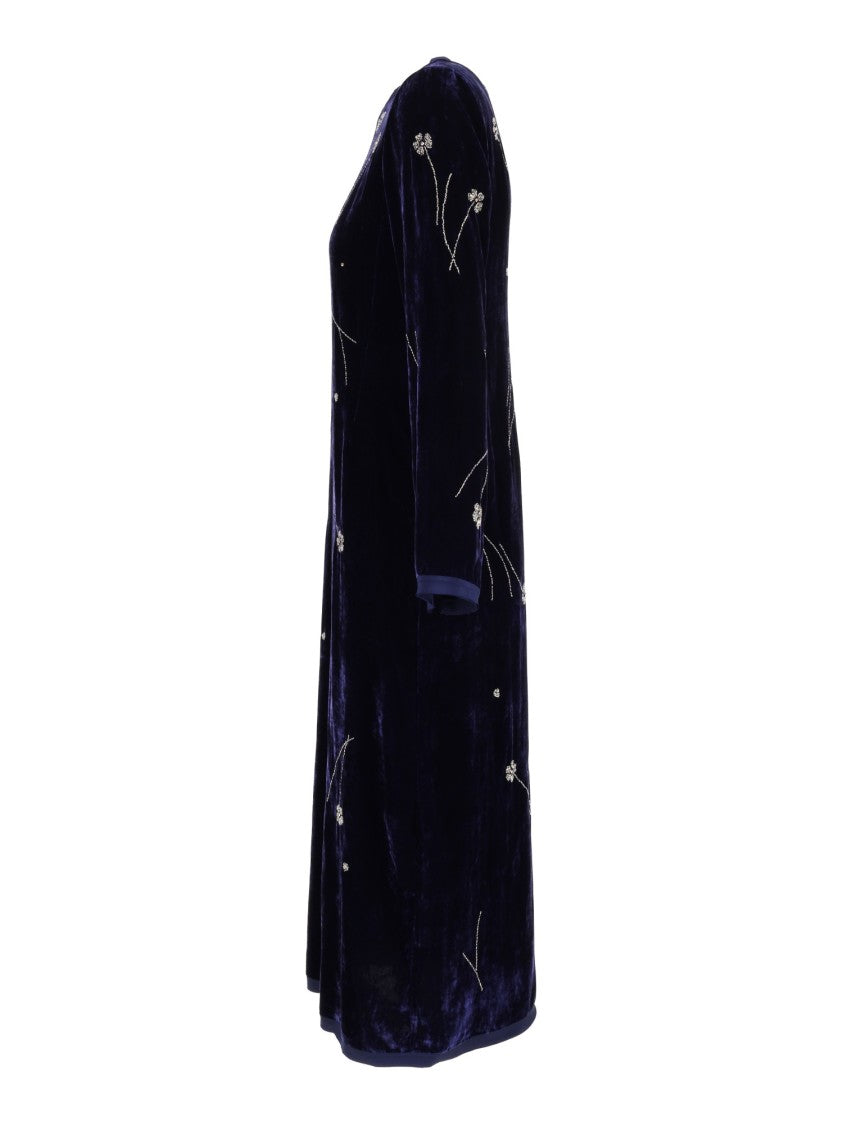 Forte Forte Fleurs D'orient Crushed Velvet Floral Midi Dress