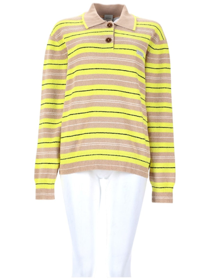 Paul Smith Rugby-Style Long-Sleeved Top In Textured Bouclé