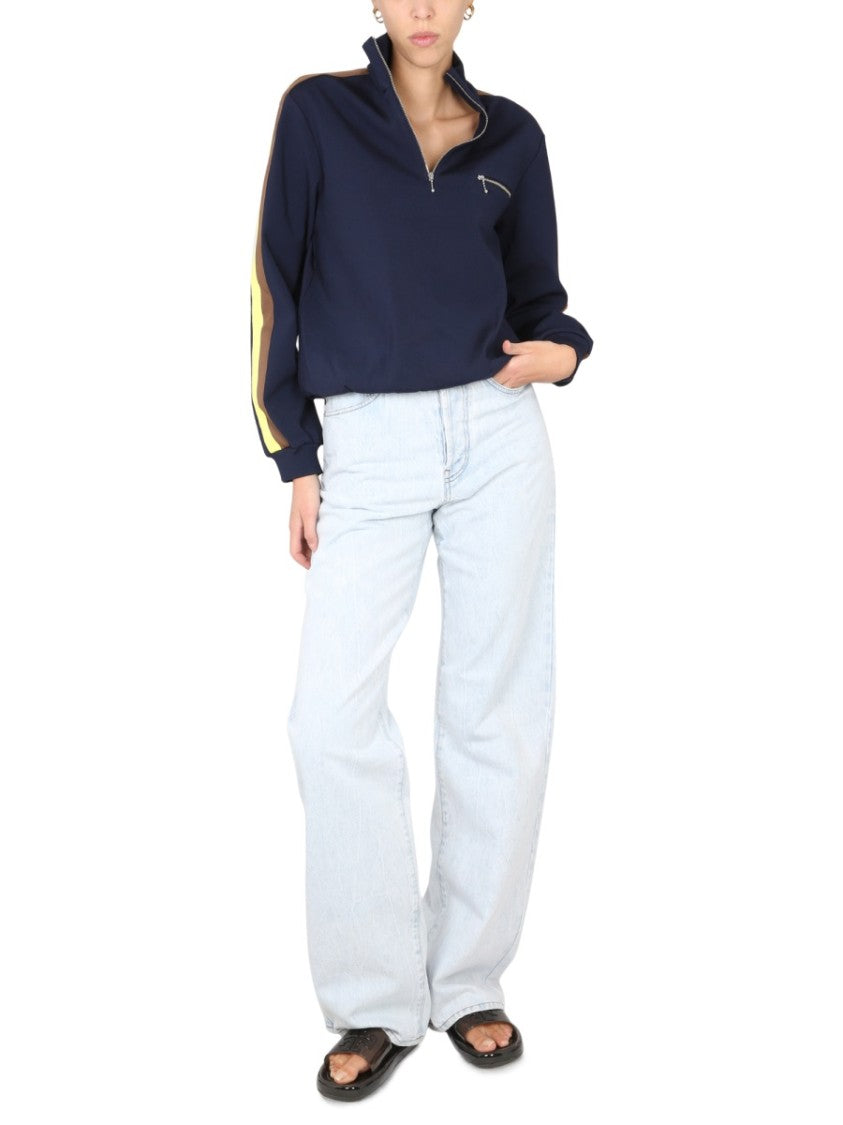 Tory Burch Relaxed Fit Sweatshirt With High Collar