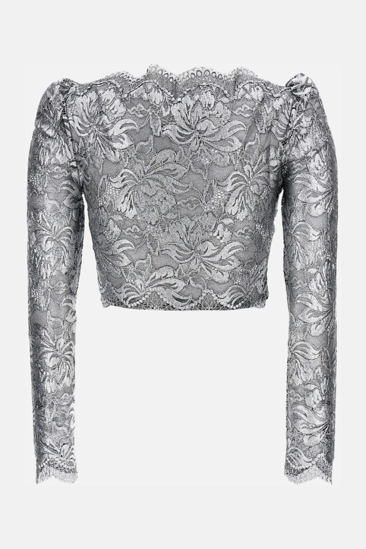 Rabanne Scalloped Edge Grey Top