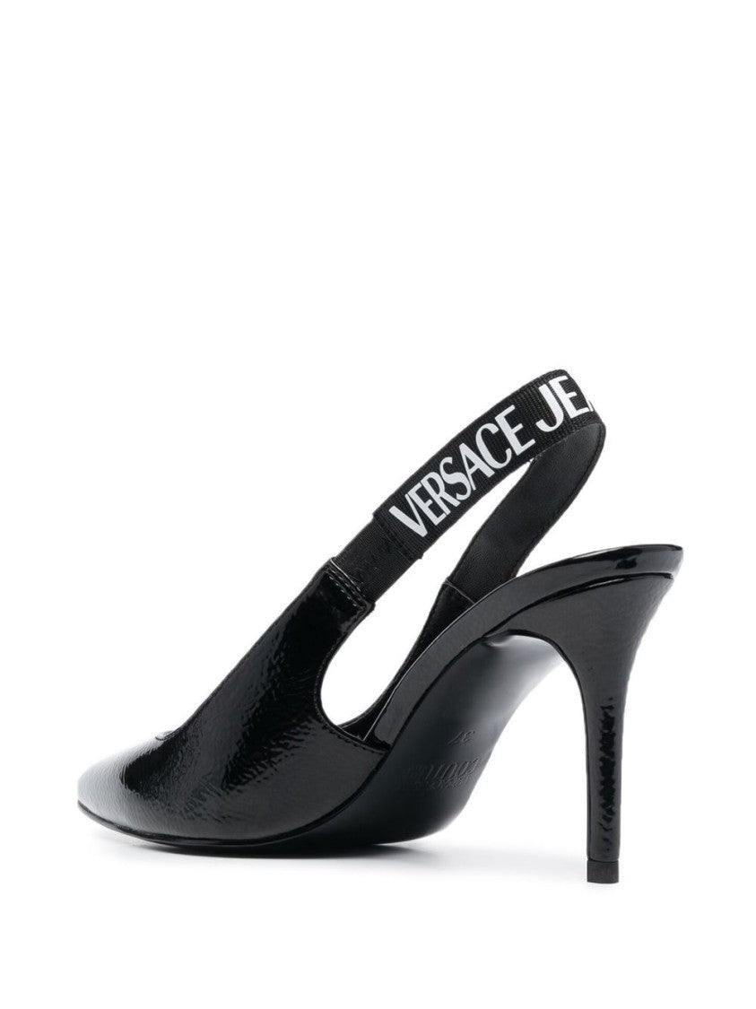 Versace Jeans Couture Black Pointed Toe Stiletto Heel Pumps