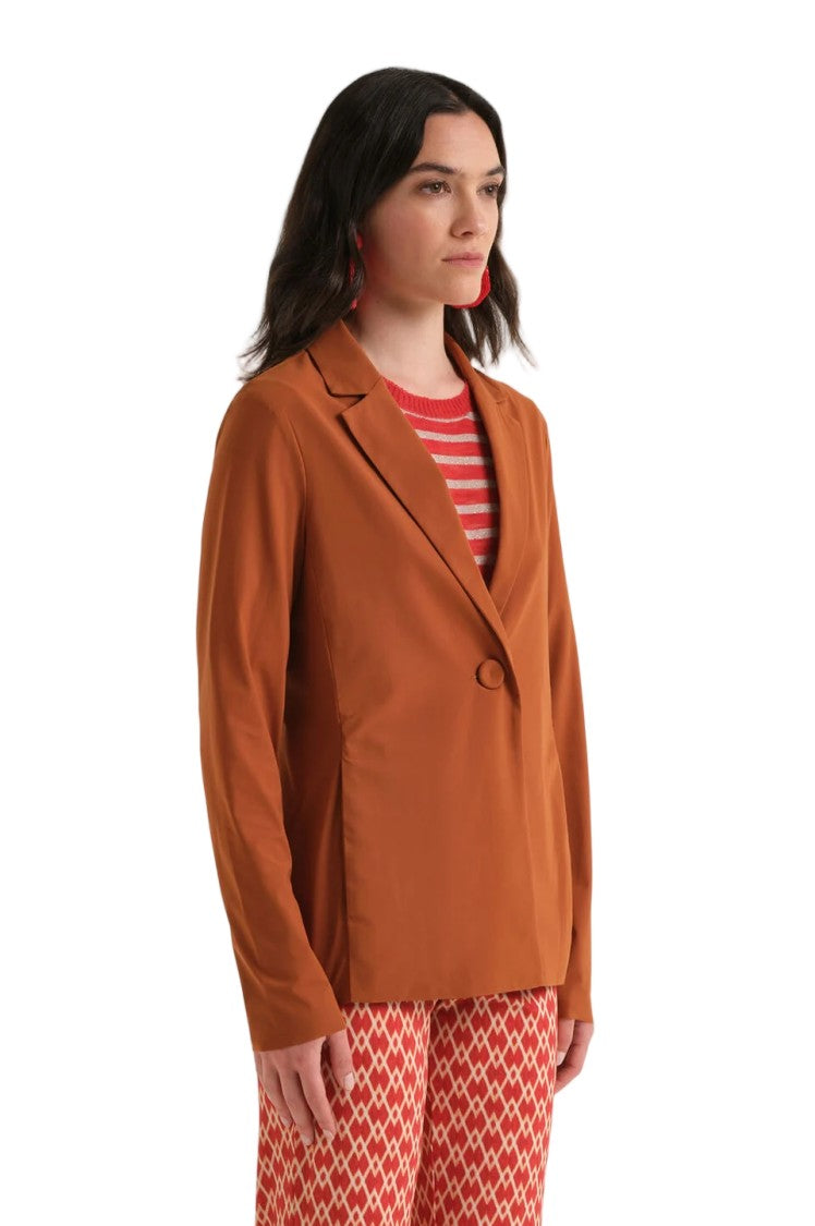 Maliparmi Soft Jersey Tailored Orange Blazer