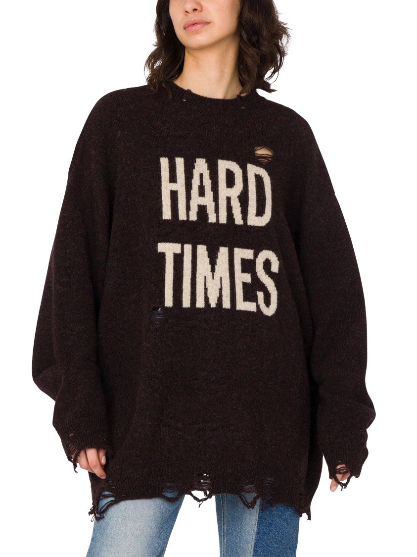 Moschino Refined Wool-Cashmere Blend Sweater With Classic Knit Texture