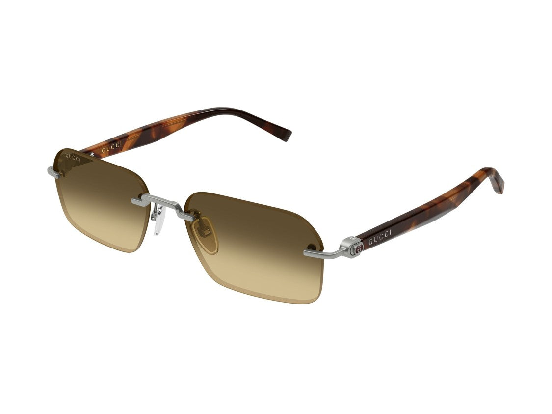 Gucci Tortoiseshell Gg2259s Rimless Square Sunglasses