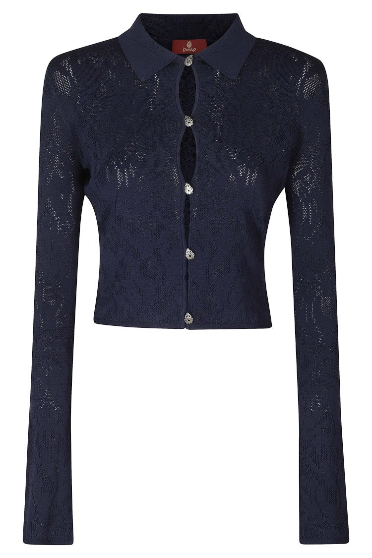 Dondup Tribal Jacquard Slim-Fit Viscose-Blend Cardigan