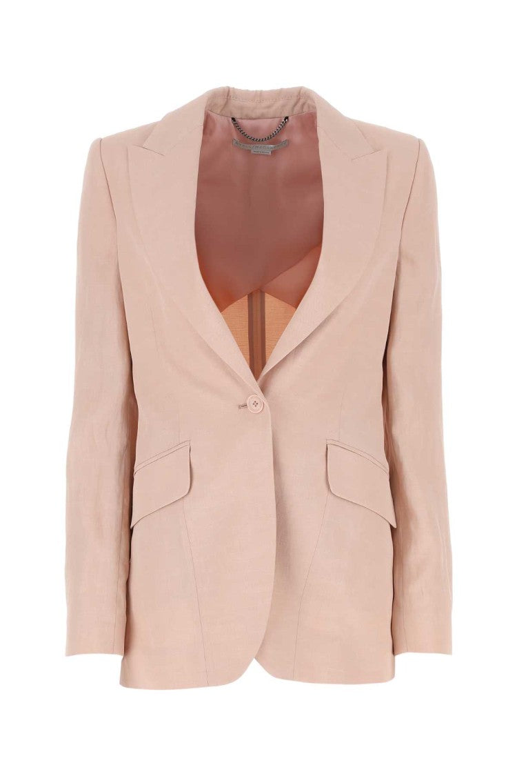 Stella Mccartney Pastel Pink Viscose Blend Blazer