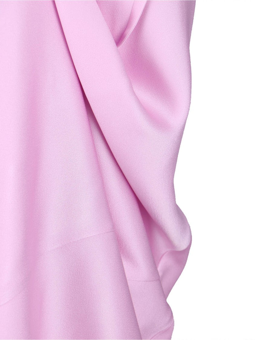 Stella Mccartney Light Orchid Envers Draped Maxi Dress