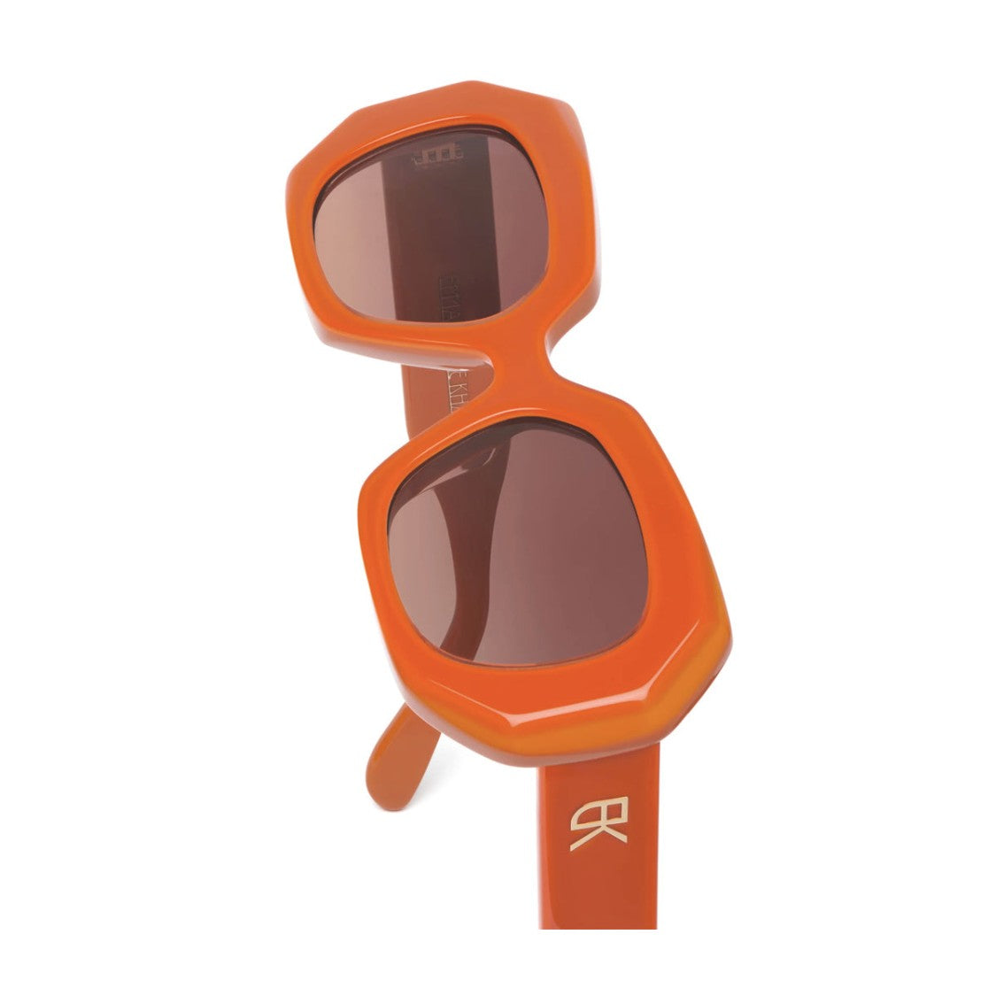 Emmanuelle Khanh Arancione Dixie Acetate Octagonal Sunglasses