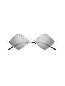 Saint Laurent Diamond-Shaped Lens Metal Frame Sunglasses