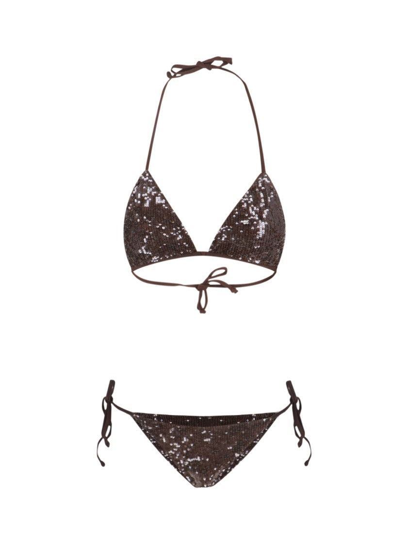 Parosh Brown Sequin Bikini
