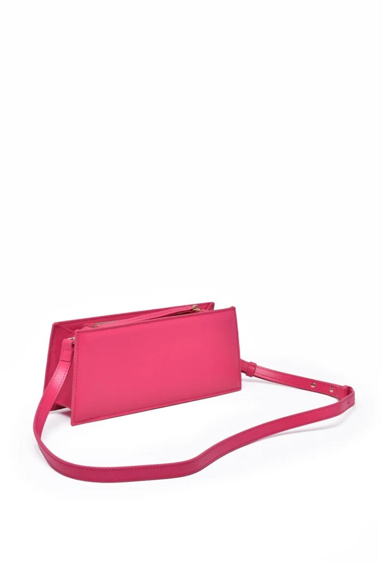 Patrizia Pepe Small Shoulder Bag Leather - Fuchsia