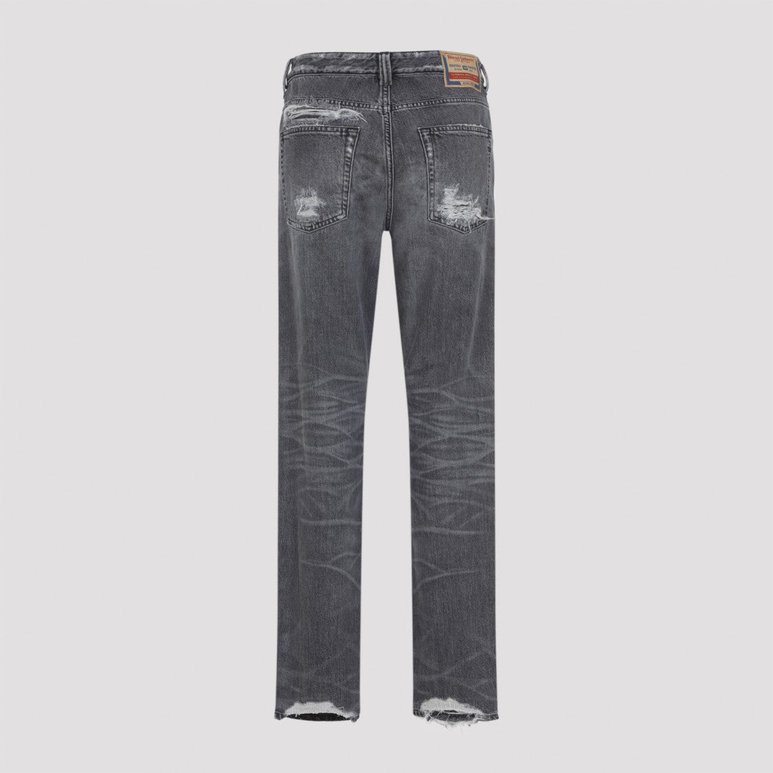 Diesel Faded Grey Distressed Denim Jeans