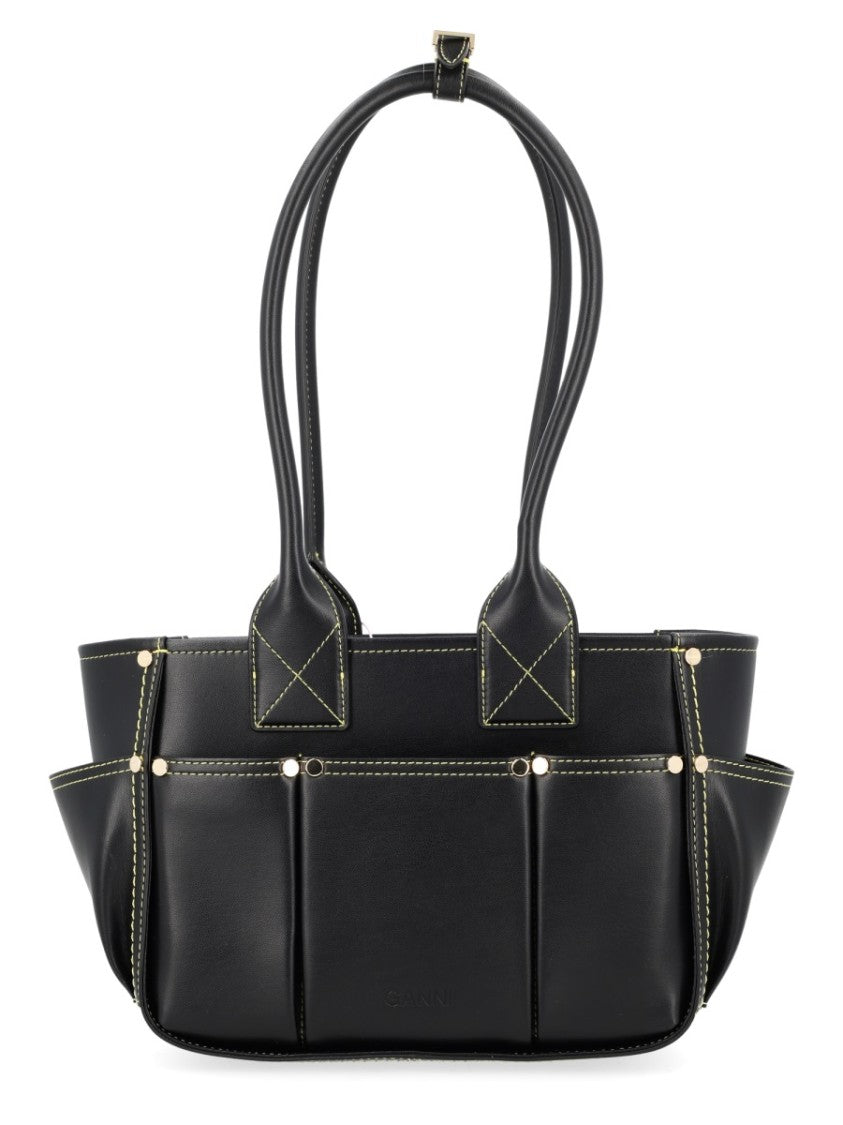 Ganni Pose Structured Multiple Compartments Handbag
