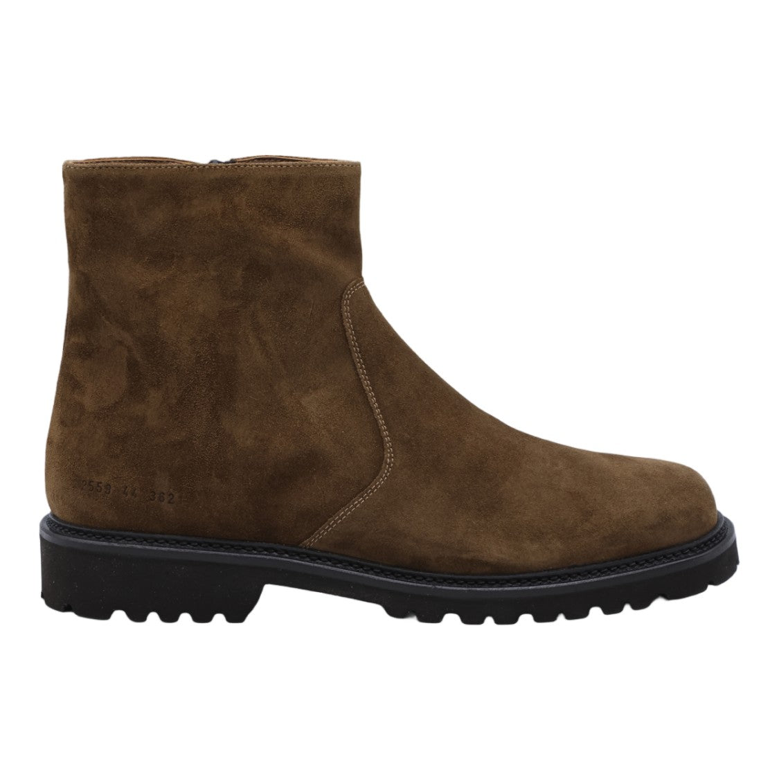 Common Projects Suede Boots With Rounded Toe And Lug Sole