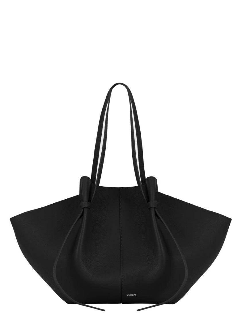 Yuzefi Sculptural Leather Tote Bag With Winged Silhouette