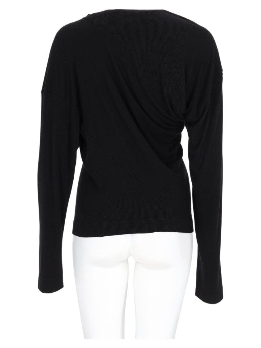 Vivienne Westwood Black Colorful Embroidery Long-Sleeve Viscose-Blend Top