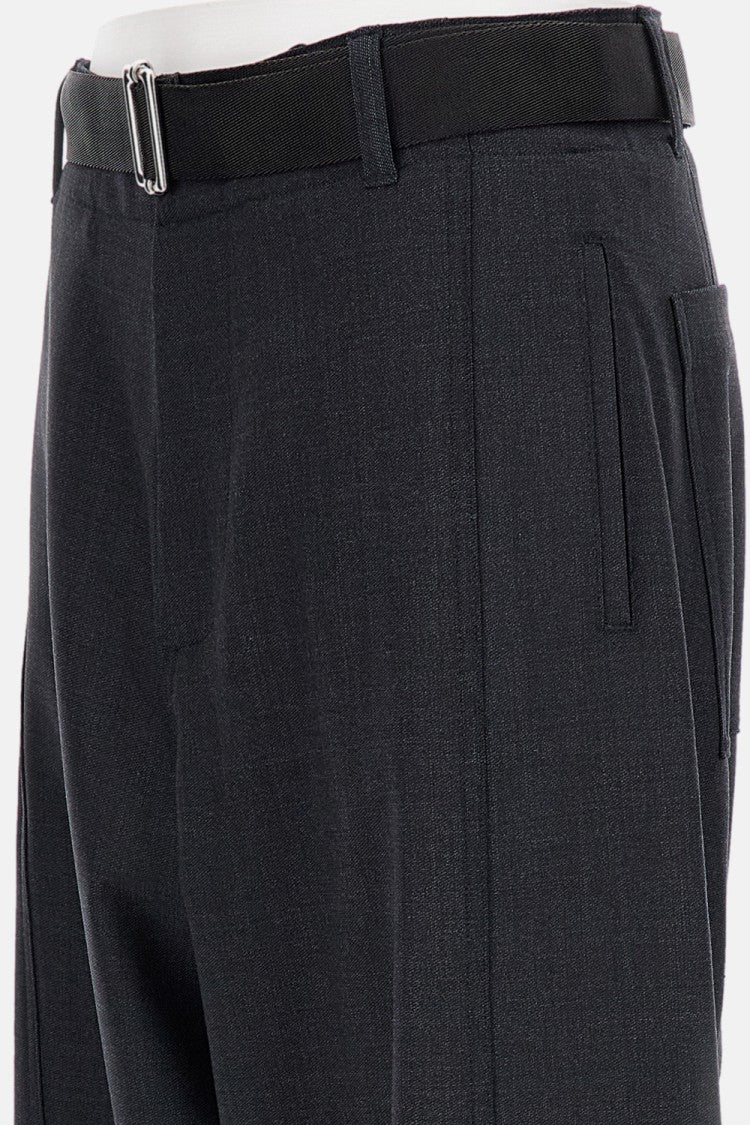 Plan C Wide-Leg Virgin Wool Trousers