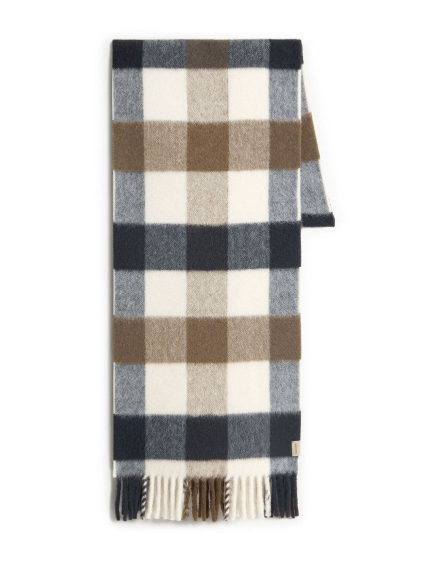 Woolrich Checkered Wool Scarf