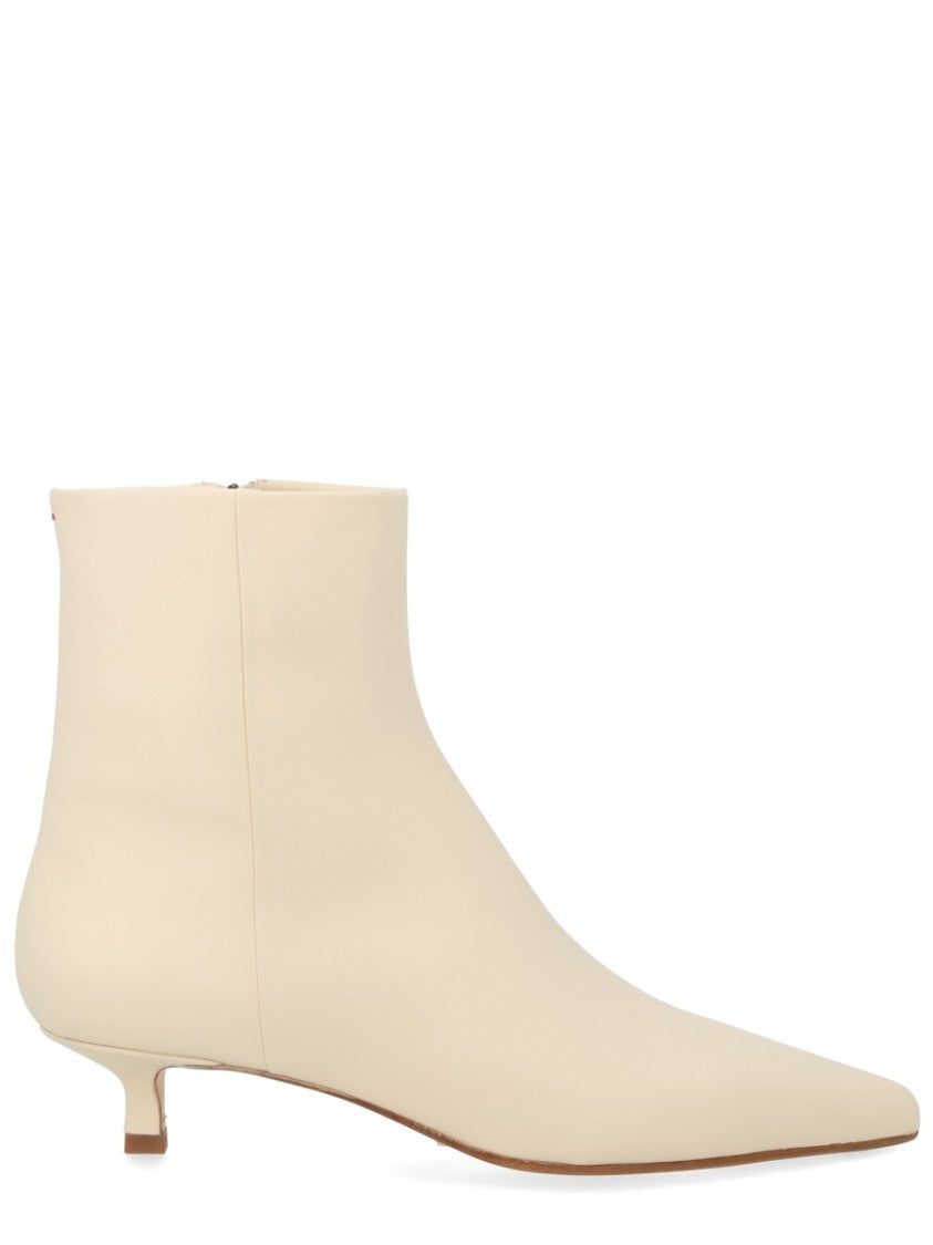 Aeydē Neutrals Sofie Pointed Toe Nappa Boots