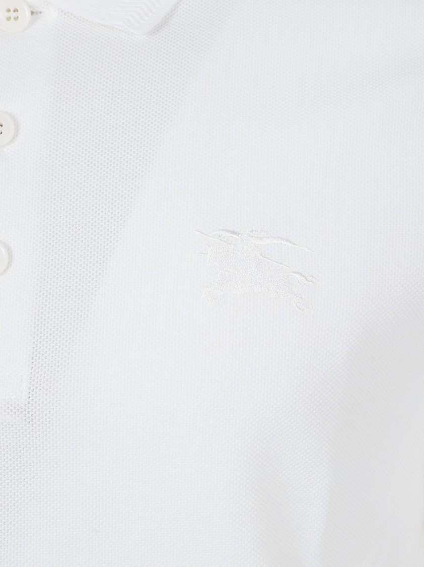 Burberry Pique Cotton Tonal Ekd Polo Shirt