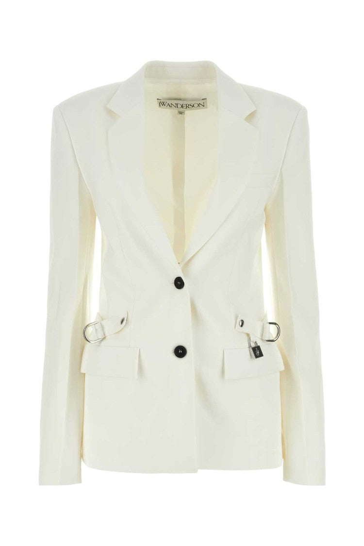 J. W. Anderson White Stretch Polyester Blend Blazer