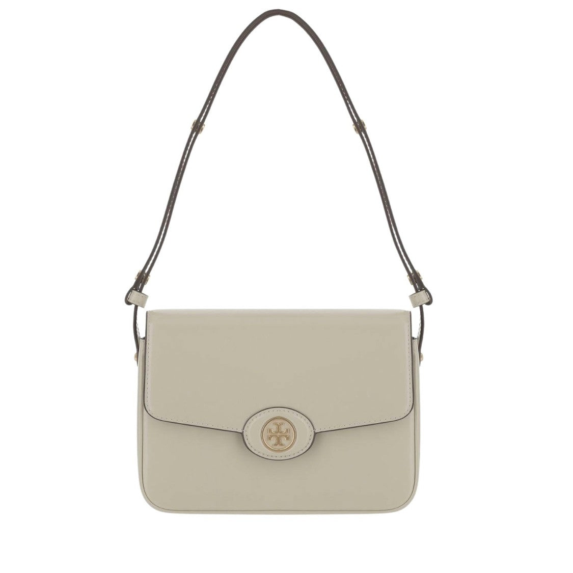Tory Burch Robinson Glossy Leather Shoulder Bag