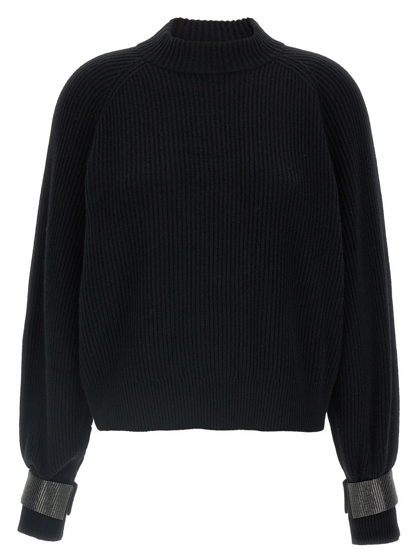 Brunello Cucinelli Monile' Cuffs Sweater