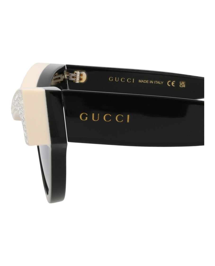 Gucci Cat Eye-Frame Acetate Sunglasses With Rhinestone Accents