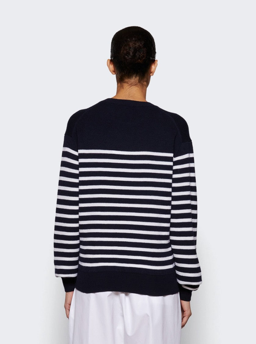 Khaite Viola Sweater Midnight Navy And Glaze