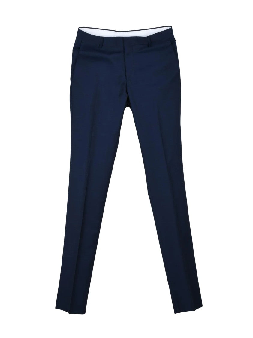 Paoloni Virgin Wool Satin Suit With Satin-Finished Details