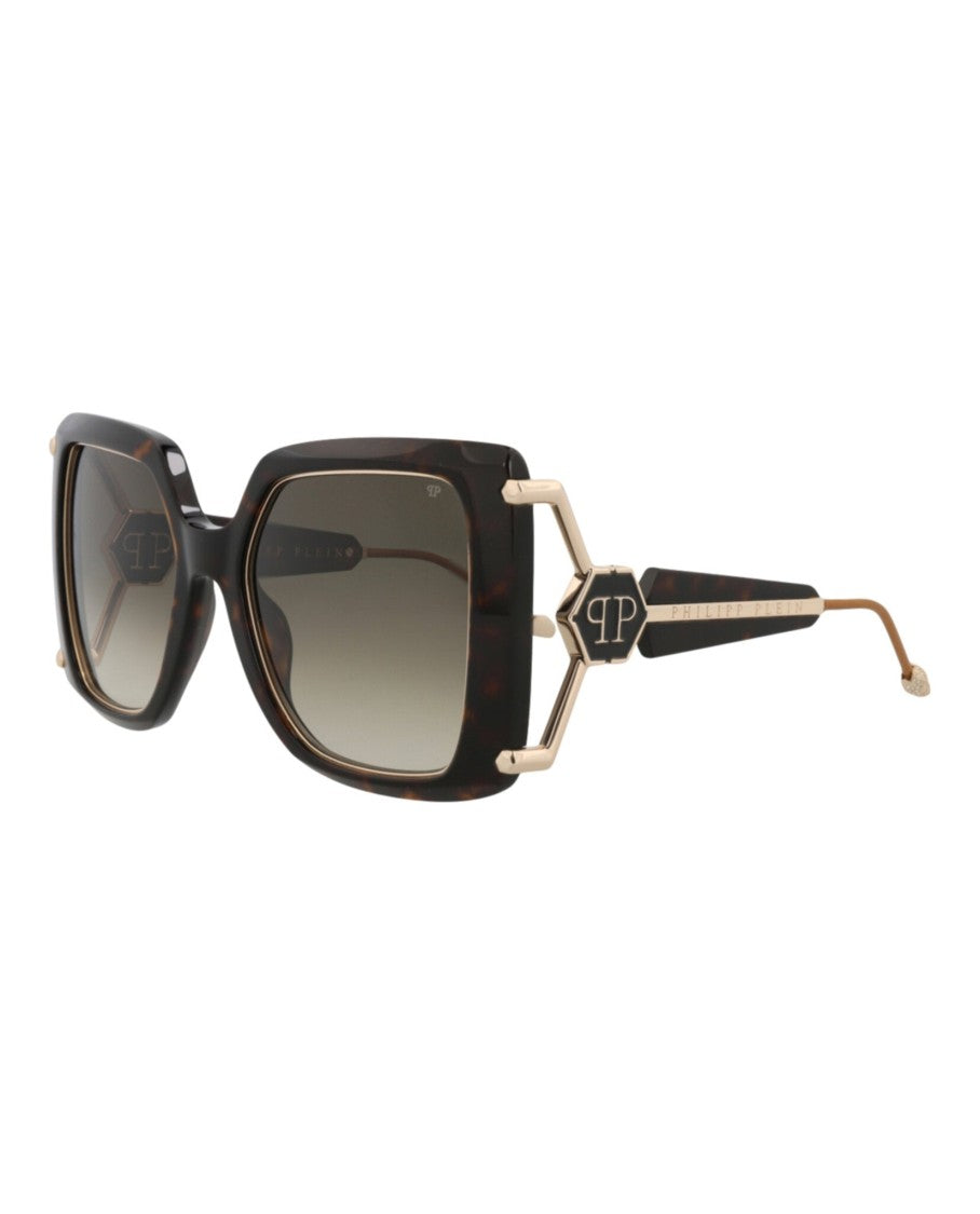 Philipp Plein Square-Frame Acetate Sunglasses With Saddle Nose Bridge