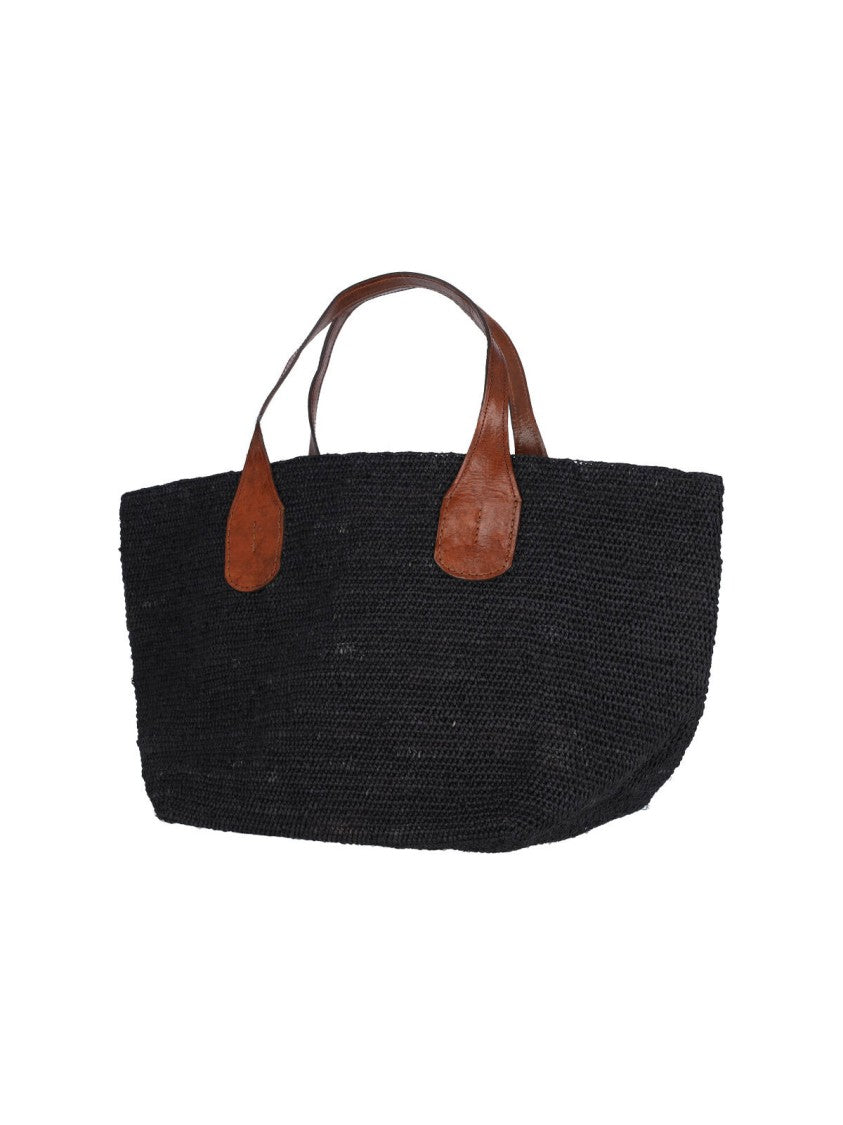 Ibeliv Structured Black Handbag With Minimalist Design