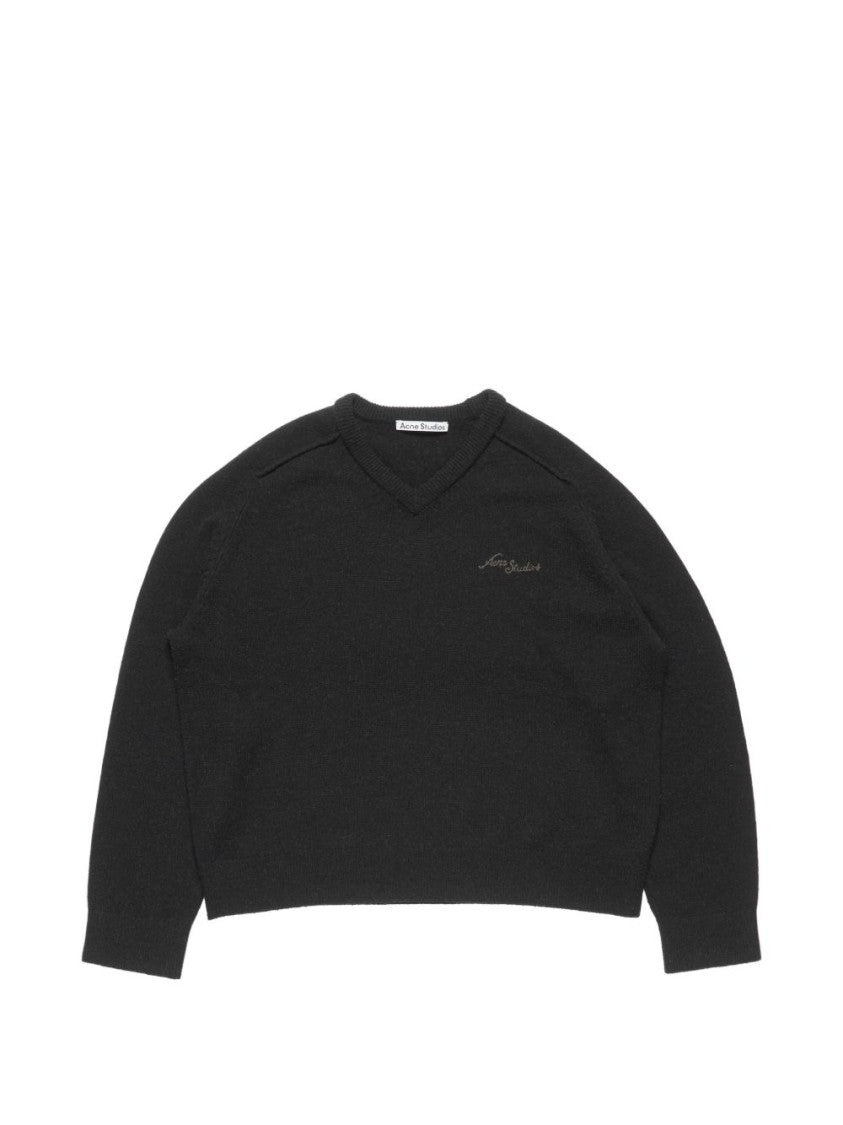 Acne Studios Camel Classic V-Neck Camel Hair Sweater