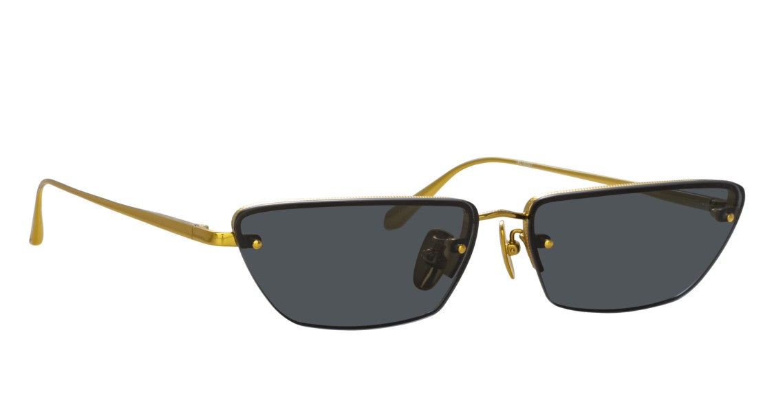 Linda Farrow Lfl Square-Frame Sunglasses With Metallic Gold Structure