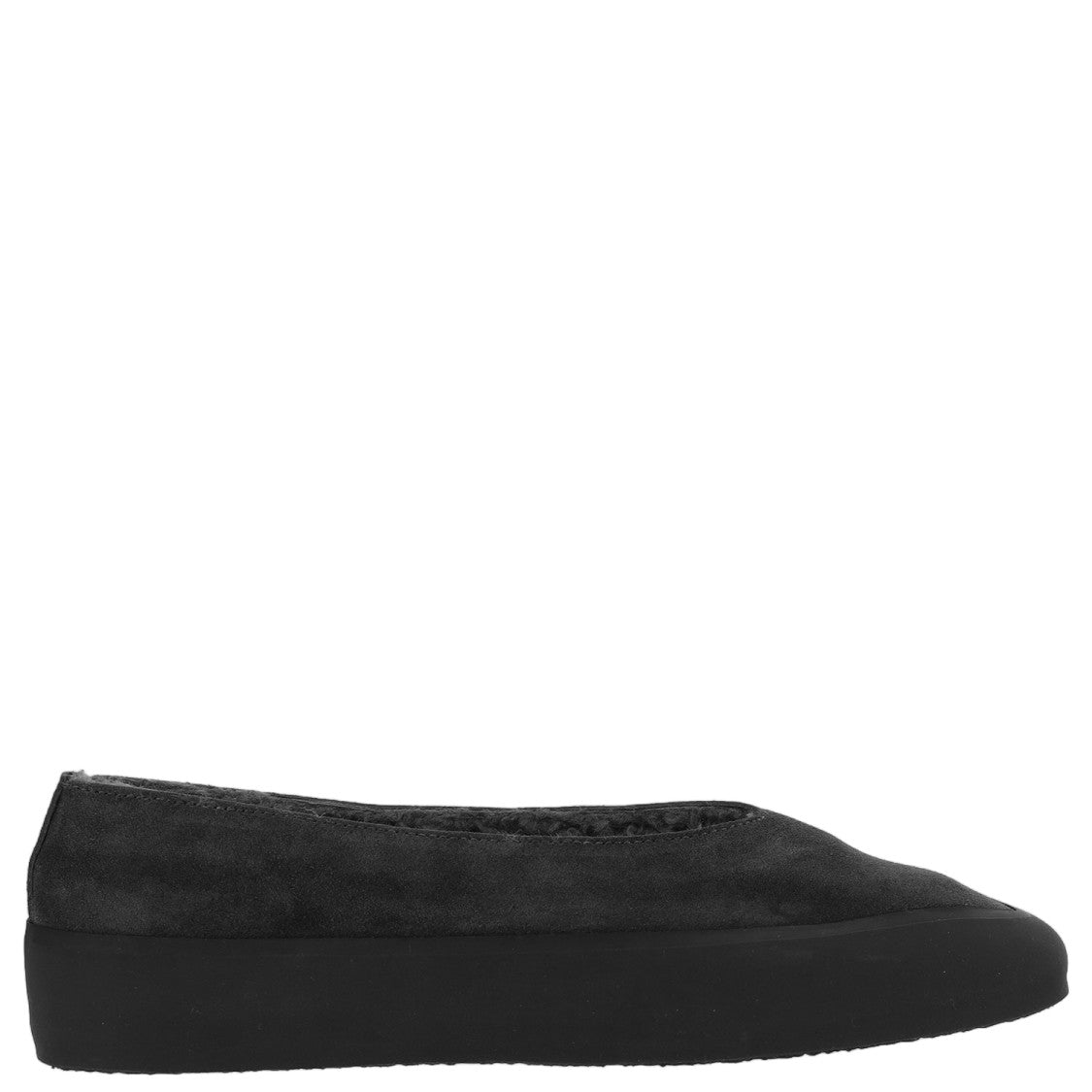 Le Monde Béryl Tapered Toe Suede Flats With Shearling Lining